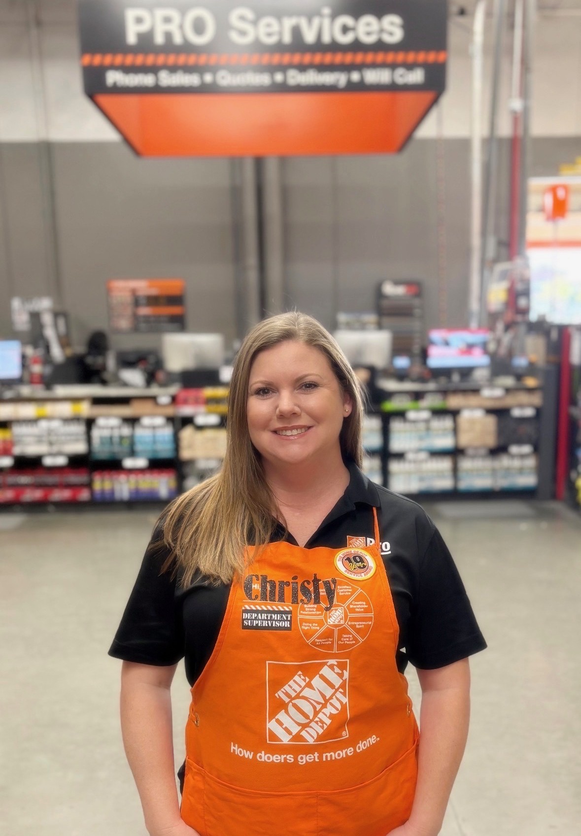 Christy, Pro Department Supervisor at The Home Depot, who began her career as an Appliance Sales Specialist in 2007.